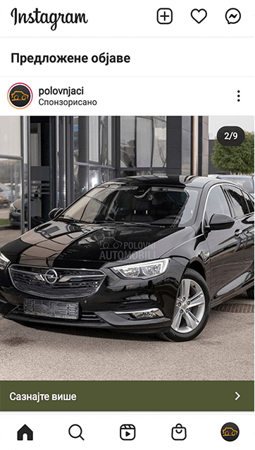 drugi primer instagram oglasa