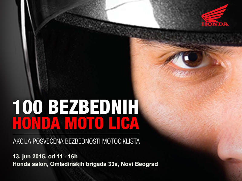 100 bezbednih Honda moto lica