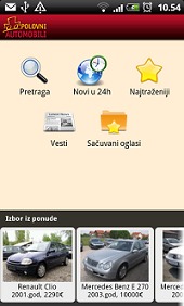 Android aplikacija Polovni automobili 