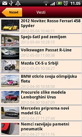 Android aplikacija Polovni automobili 