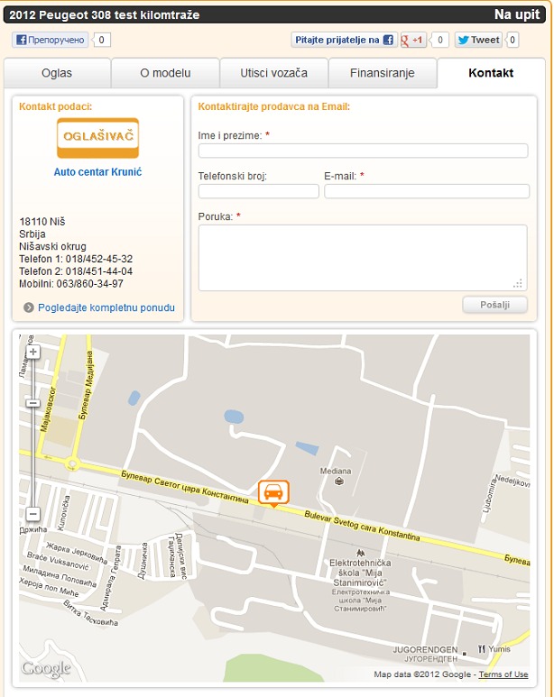 Nov izgled oglasa na sajtu